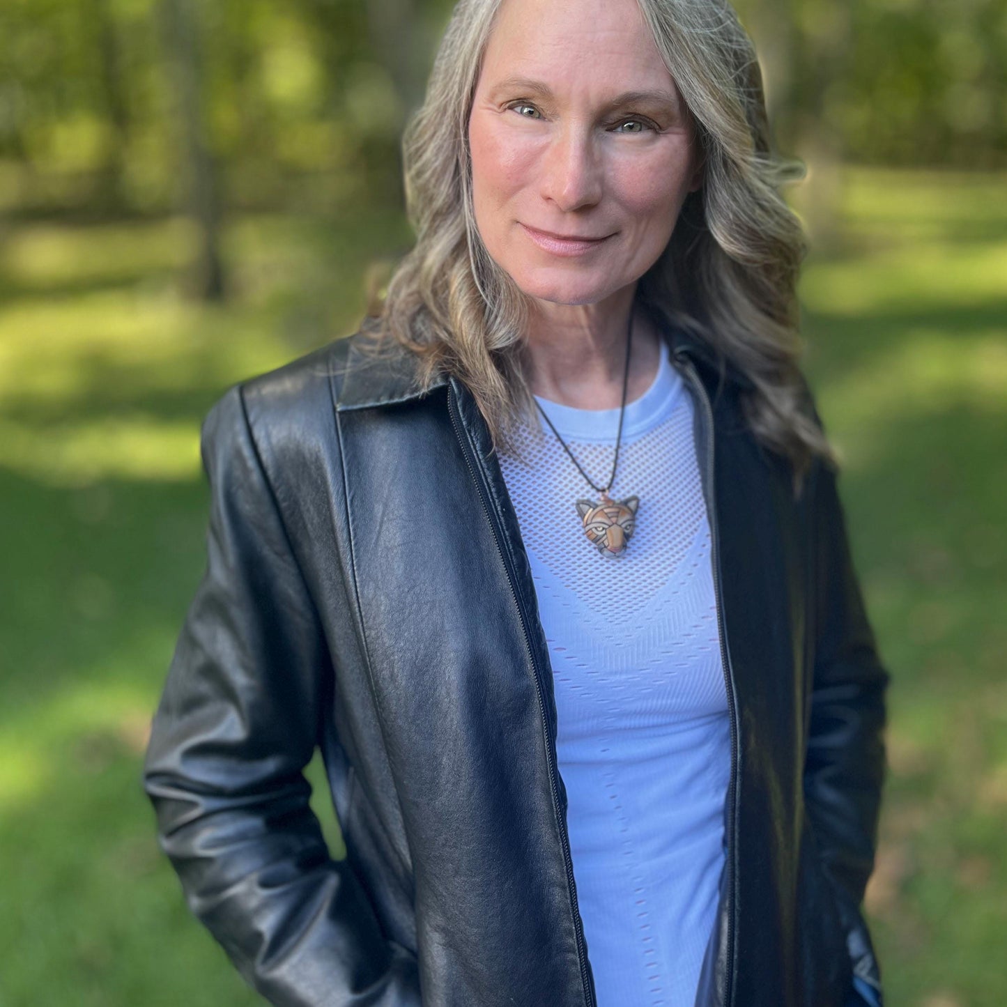 Cougar, AKA Mountain Lion & Puma Face Necklace on Leather, Wildcat Spirit Animal Head, Christmas Gift Idea, North American Native Species