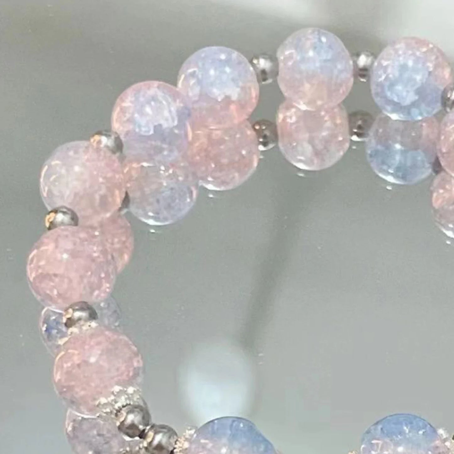 Handmade Fairy Butterfly Bracelet Set, 3pc Boho Crystal Jewelry Gift for Women & Girls