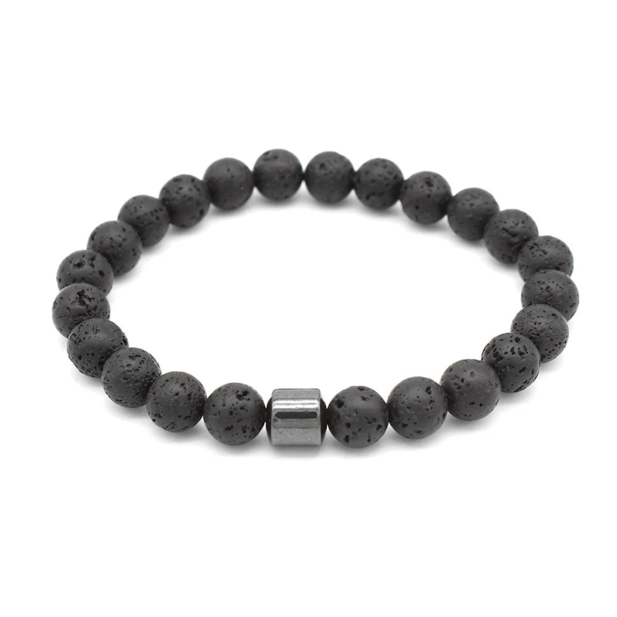 Magnetic Hematite Bracelet for Men - Natural Beads Gift for Boyfriend or Dad