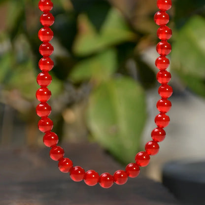 Handmade 6mm Boho Bead Choker, Natural Stone Necklace for Women, Beach Jewelry