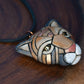 Cougar, AKA Mountain Lion & Puma Face Necklace on Leather, Wildcat Spirit Animal Head, Christmas Gift Idea, North American Native Species