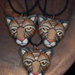 Cougar, AKA Mountain Lion & Puma Face Necklace on Leather, Wildcat Spirit Animal Head, Christmas Gift Idea, North American Native Species
