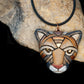 Cougar, AKA Mountain Lion & Puma Face Necklace on Leather, Wildcat Spirit Animal Head, Christmas Gift Idea, North American Native Species
