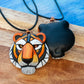Tiger Totem Necklace, Big Cat, African, spirit animal charm, Wildlife, nature, Unique Gift idea, Personalized option, face, head, unisex