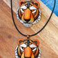 Tiger Totem Necklace, Big Cat, African, spirit animal charm, Wildlife, nature, Unique Gift idea, Personalized option, face, head, unisex
