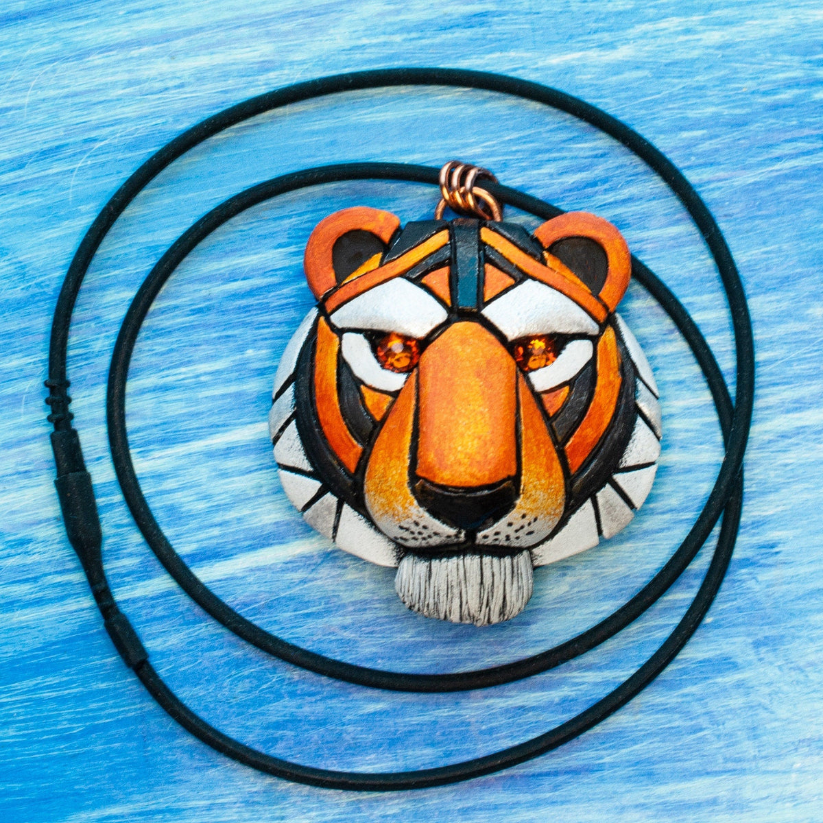 Tiger Totem Necklace, Big Cat, African, spirit animal charm, Wildlife, nature, Unique Gift idea, Personalized option, face, head, unisex