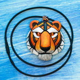 Tiger Totem Necklace, Big Cat, African, spirit animal charm, Wildlife, nature, Unique Gift idea, Personalized option, face, head, unisex