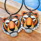Tiger Totem Necklace, Big Cat, African, spirit animal charm, Wildlife, nature, Unique Gift idea, Personalized option, face, head, unisex
