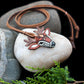 Deer Necklace, White Tailed Deer on Adjustable Leather Cord, Spirit Animal Amulet, Mosaic art design, Unique Gift Idea, Native American