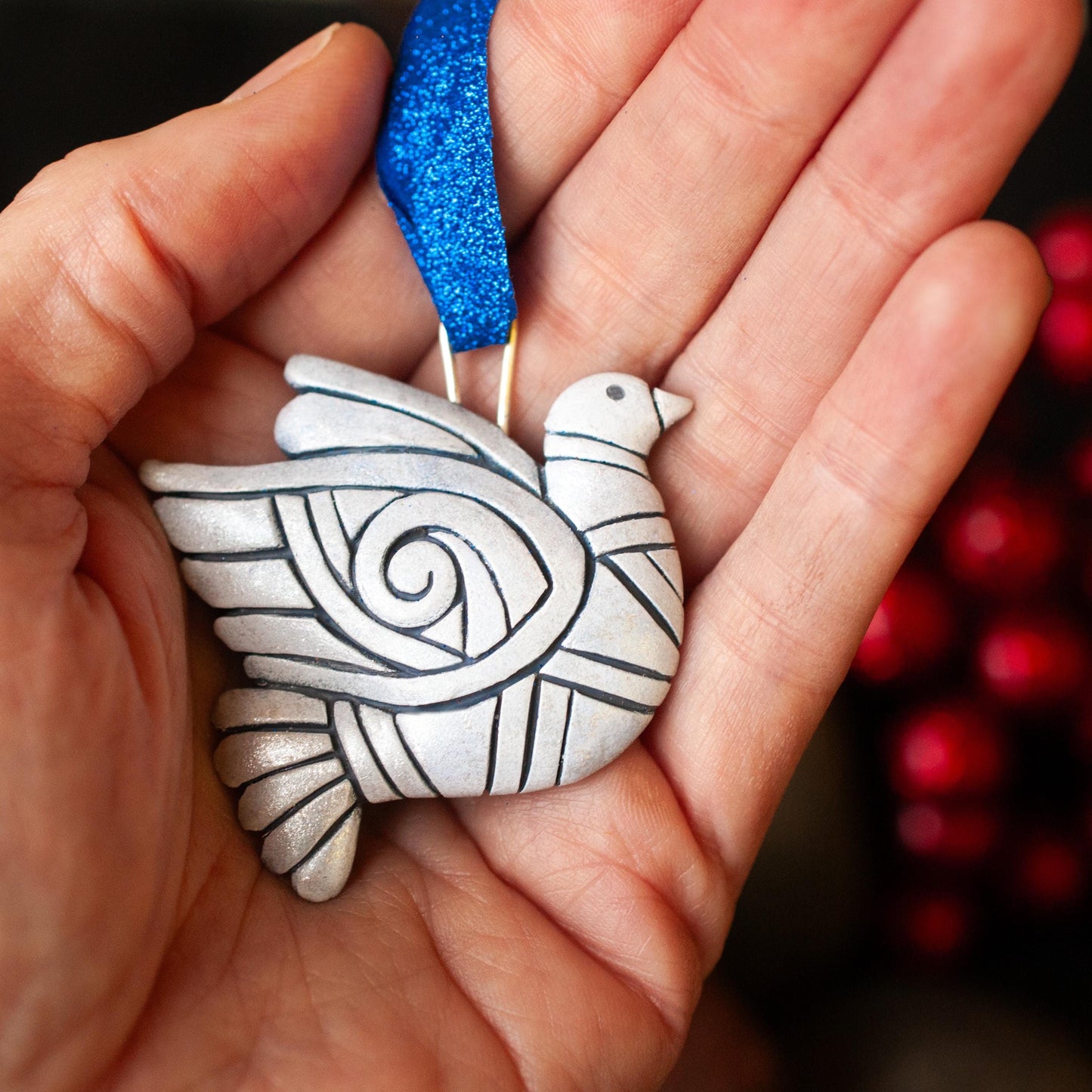 White Peace Dove Ornament, Bird for Christmas Tree or Decor, Symbol of Peace, Holiday Decoration, Nondenominational gift idea, love and joy