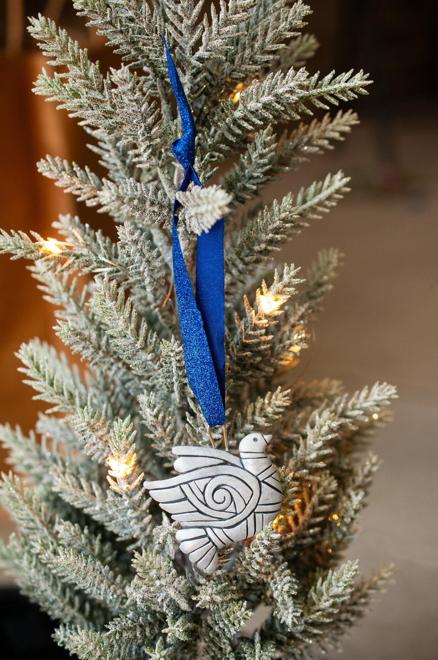 White Peace Dove Ornament, Bird for Christmas Tree or Decor, Symbol of Peace, Holiday Decoration, Nondenominational gift idea, love and joy