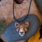 Cheetah Leopard Face Necklace, Safari Style African Animal Head, Spirit Animal, Christmas Gift Idea, Big Cat, Fast Runner, Spotted Wildcat