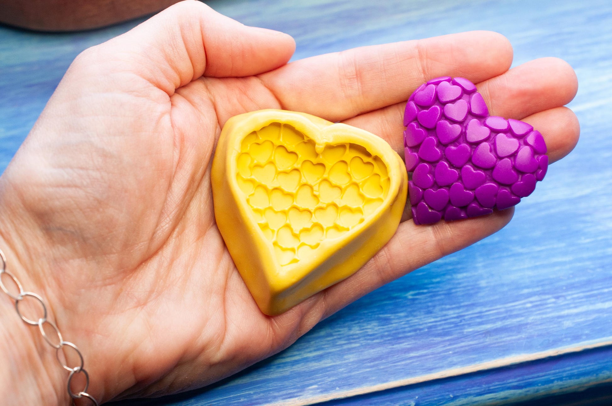 Heart Mold, Flexible Silicone, Make cute jewelry, magnets, Valentine's Day gifts & more, For DIY projects, polymer crafts clay, Kids, Adults